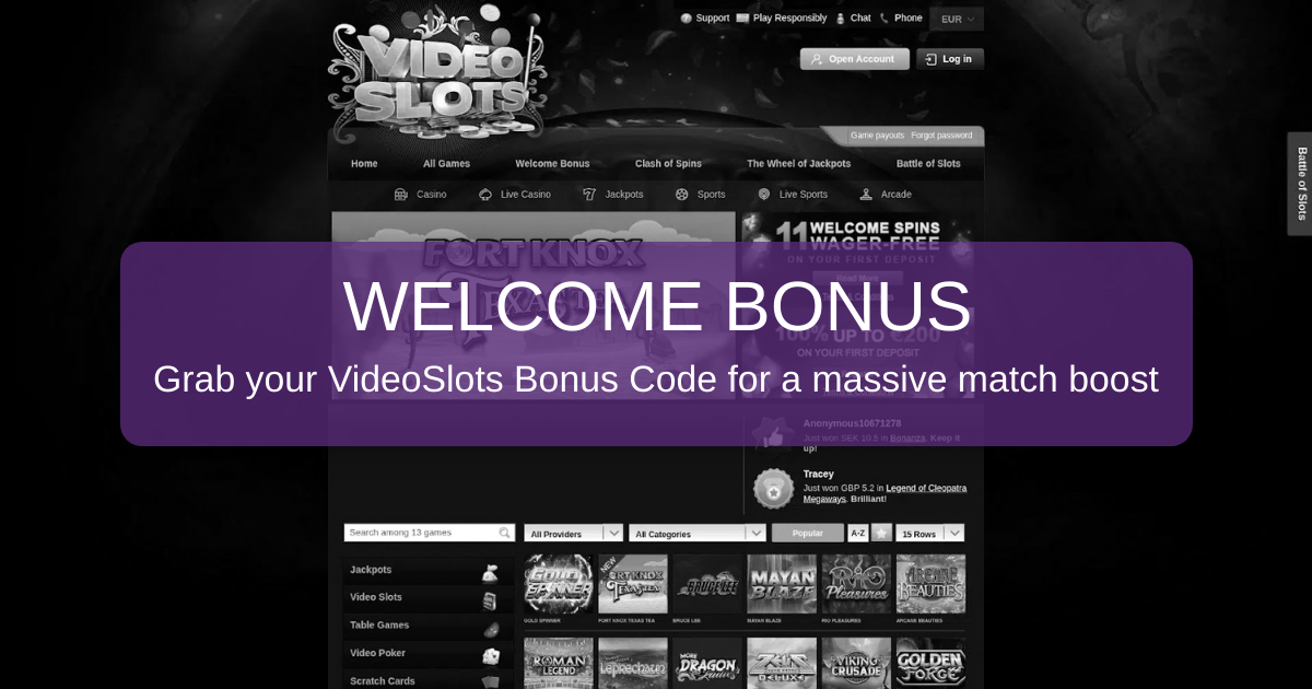 VideoSlots Bonus Code 2026 United States | Trusted Casino Review